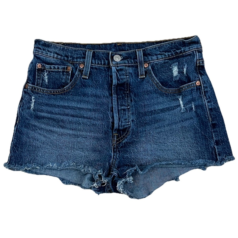 Levi's 501 Women's Jean Shorts W29 Blue‎ Original Fit High Rise Button Fly 2.5"L
